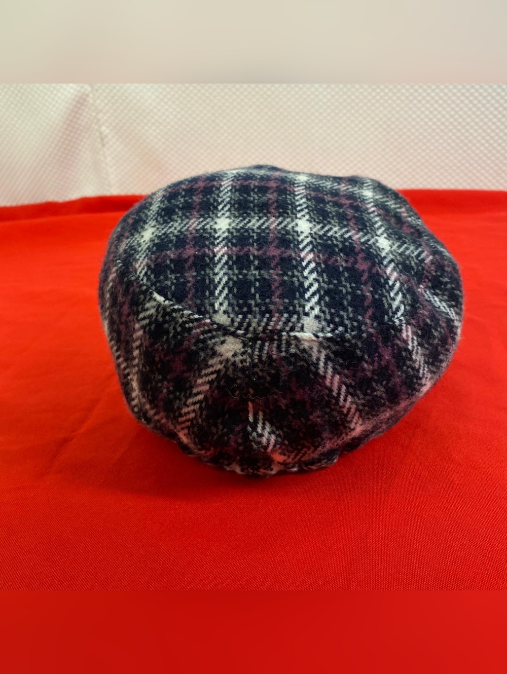 Manhattan Hat Company Purple Plaid Newsboy Cap Size One - Picture 5 of 8